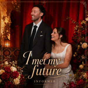 I met my future cover artwork featuring a bride and groom