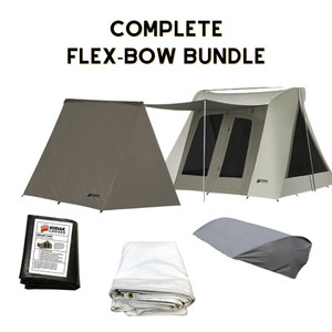 Kodiak Canvas 10x14 Flex-Bow Tent Complete Bundle, Basic/Del