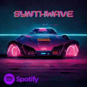 Synthwave & Retrowave Spotify playlist cover art