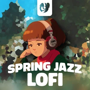Spring jazz lofi - morning focus routine playlist cover