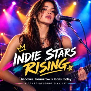 INDIE STARS RISING:  Discover Tomorrow’s Icons Today.  A Genre-Bending Playlist Spotify playlist cover art
