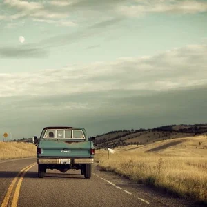 Country road and old truck cover