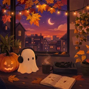 Spooky Evenings LOFI Spotify playlist cover art