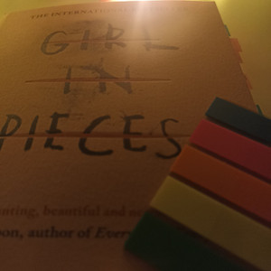 Reading girl in pices