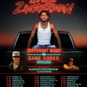 Bailey Zimmerman Different Night Same Rodeo Tour setlist 2026 ...