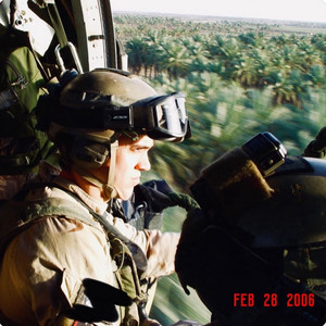 Dangling outta a Blackhawk otw to a HVT C/K raid in Iraq — cover art