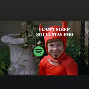 I cant sleep so I'll stay emo