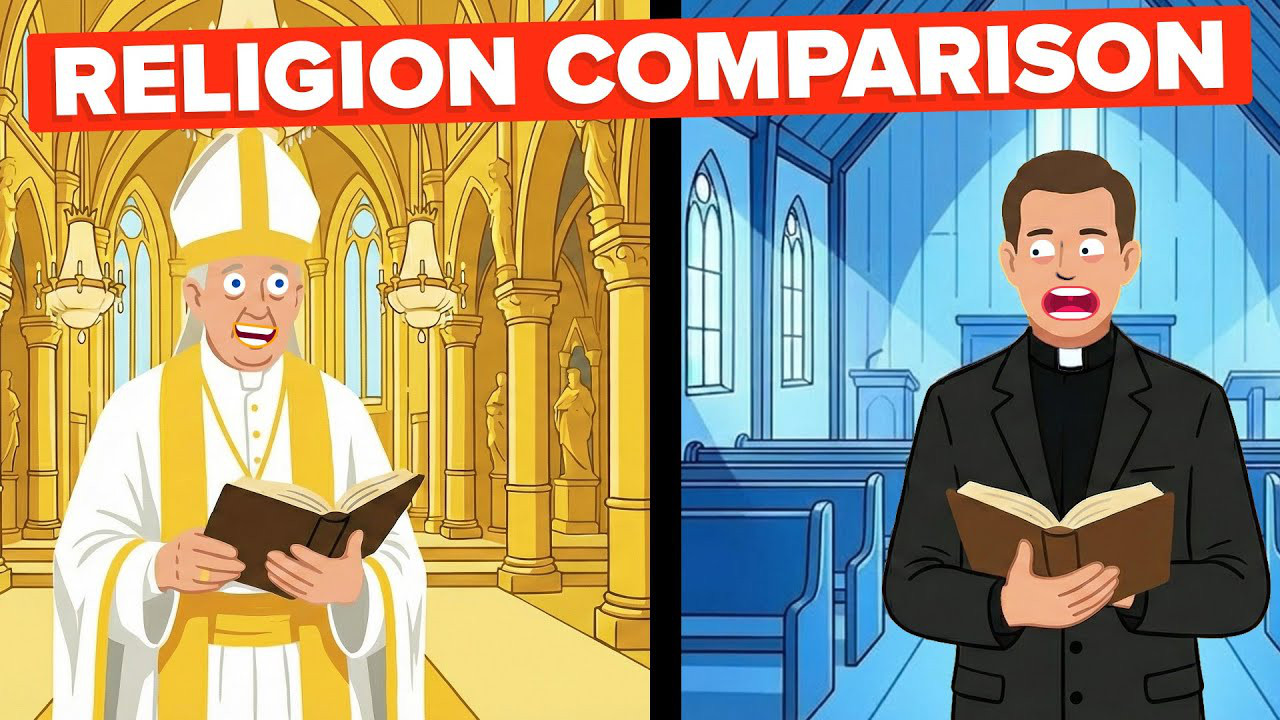 Differences between Catholics and Protestants - The Infographics Show ...