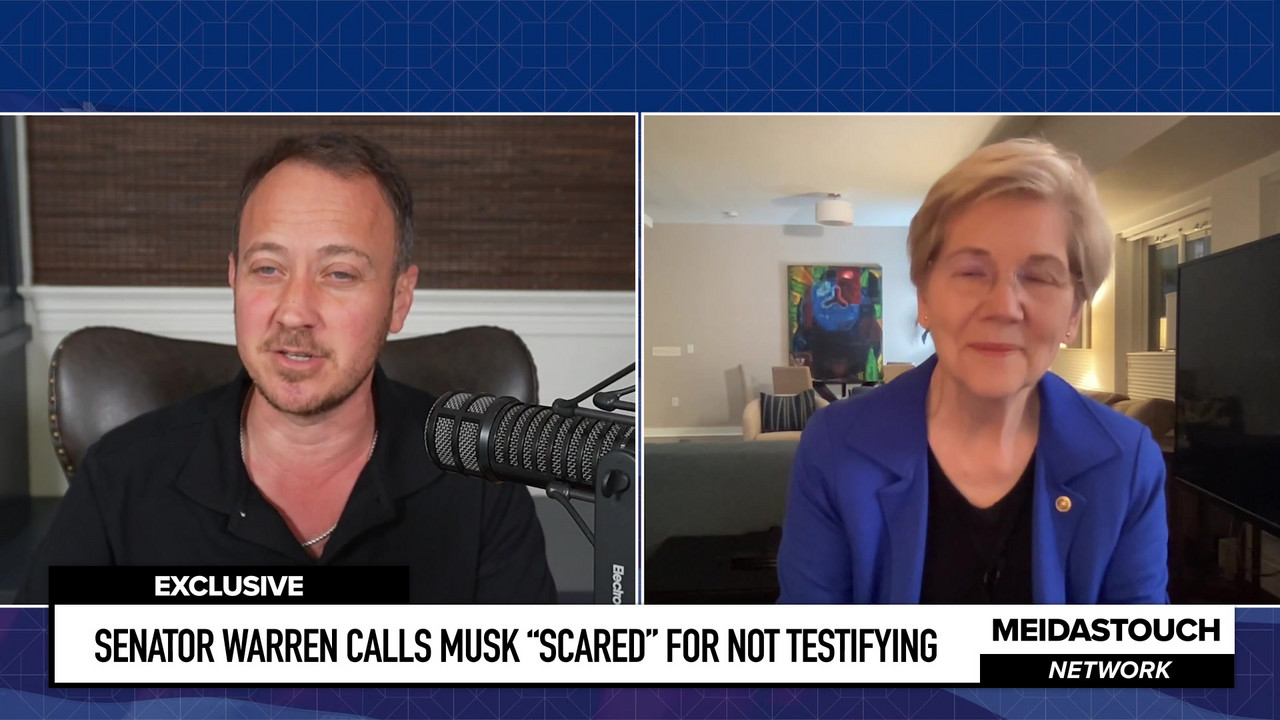 Senator Warren Calls Musk “Scared” for Not Testifying - The MeidasTouch ...